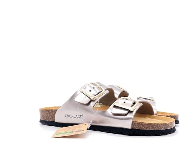 GRUNLAND Ciabatta Sara Due Fibbie Bronzo in Ciabatte moda Calzature Durello - Agna, commercioVirtuoso.it