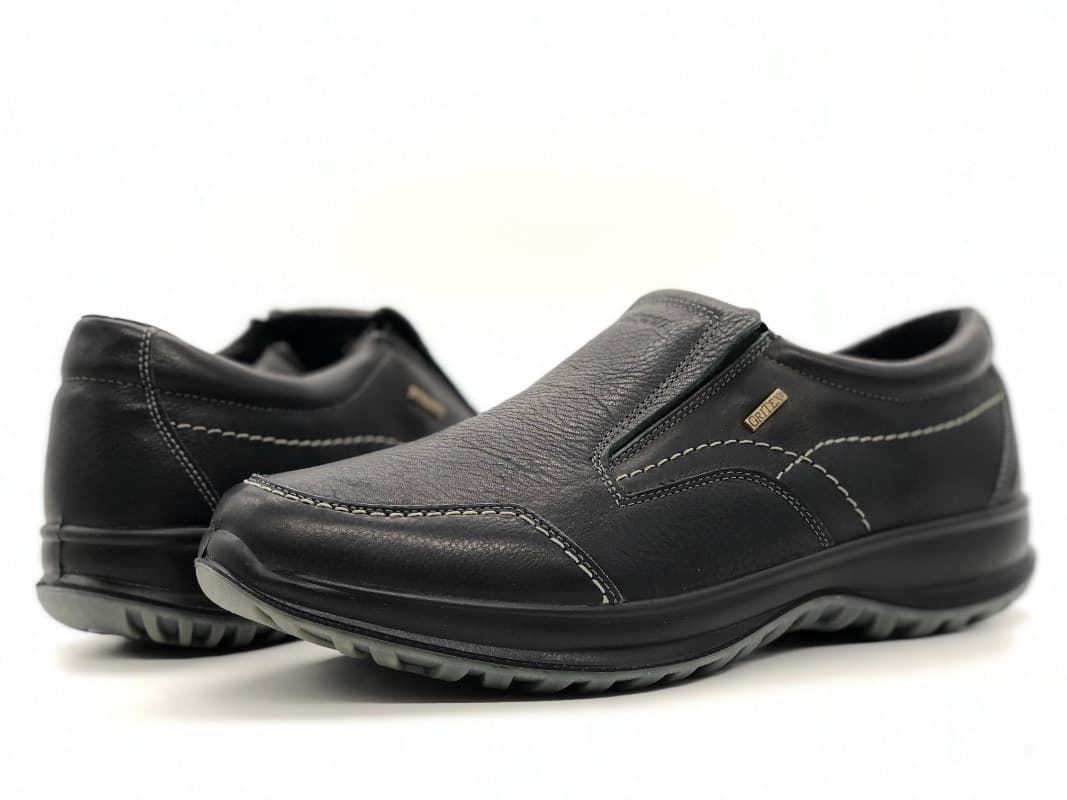 GRISPORT Slip - on nero uomo in Loafer e mocassini Calzature Durello - Agna, commercioVirtuoso.it