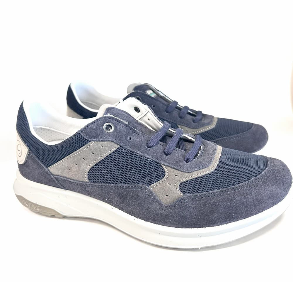 GRISPORT ACTIVE Sneakers uomo blu in pelle e tessuto 44117V2 - 4