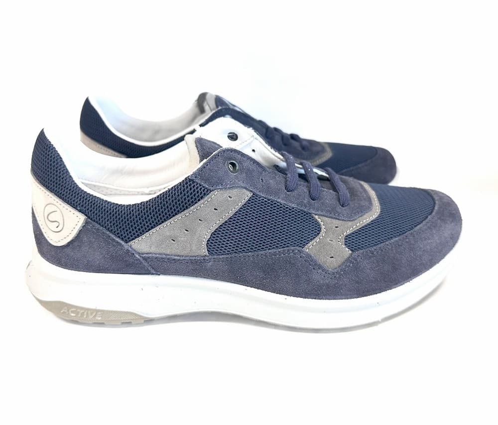 GRISPORT ACTIVE Sneakers uomo blu in pelle e tessuto 44117V2 - 3