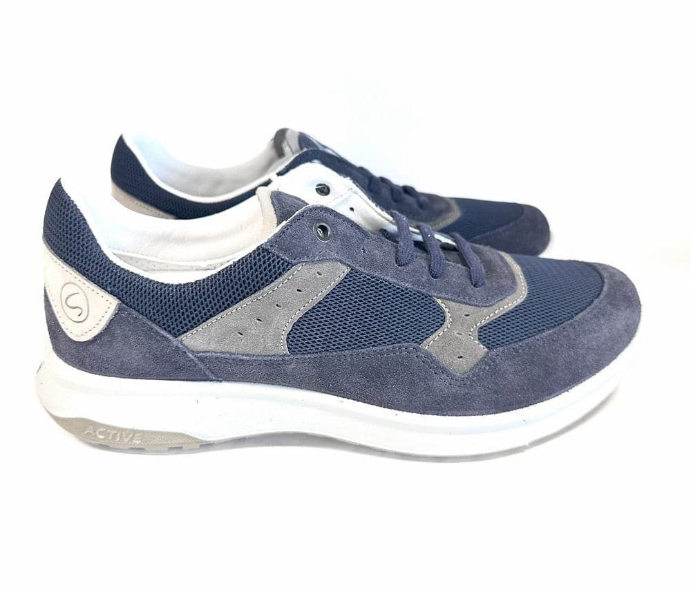 GRISPORT ACTIVE Sneakers uomo blu in pelle e tessuto 44117V2 in Sneaker casual Calzature Durello - Agna, commercioVirtuoso.it