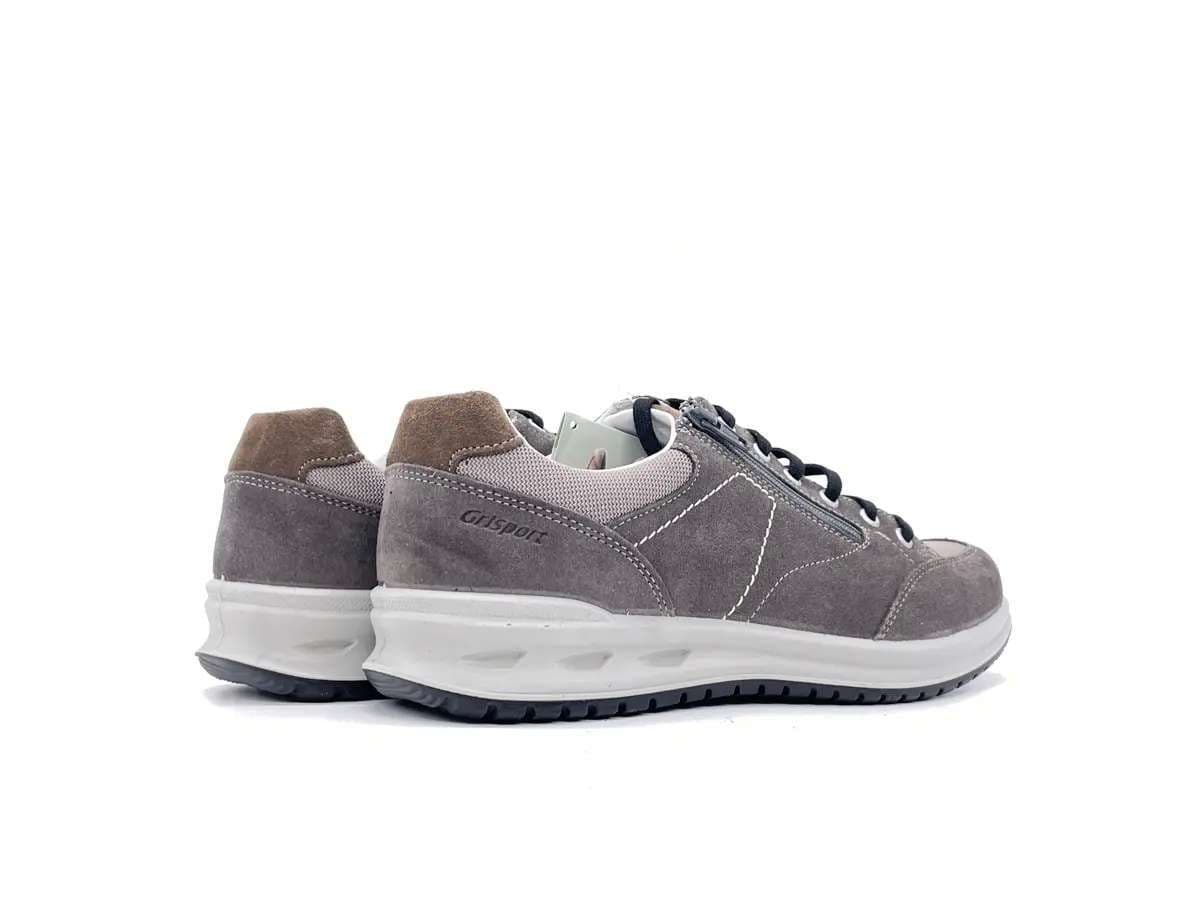 GRISPORT ACTIVE Sneakers uomo con laccio e zip nabuk grigio 43069V32 in Sneaker casual Calzature Durello - Agna, commercioVirtuoso.it