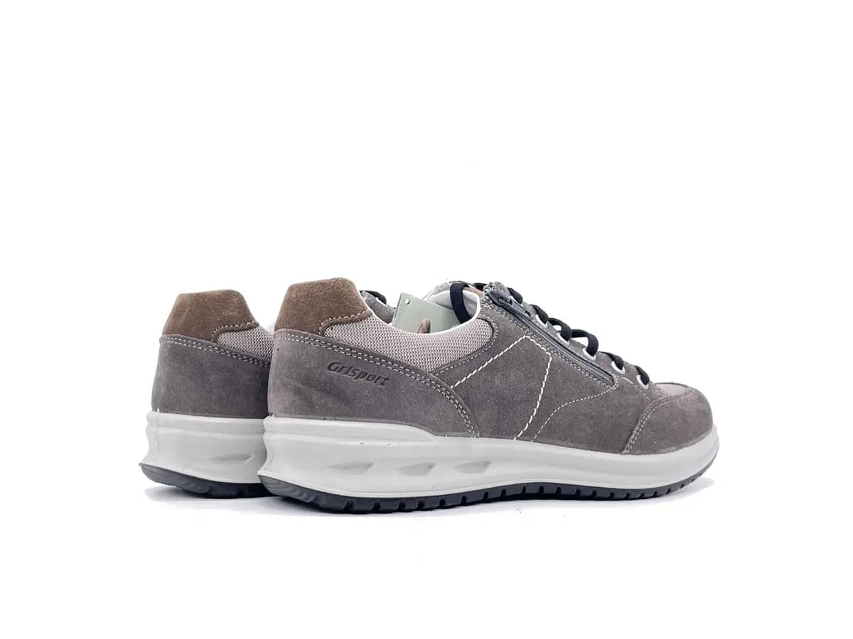GRISPORT ACTIVE Sneakers uomo con laccio e zip nabuk grigio 43069V32 in Sneaker casual Calzature Durello - Agna, commercioVirtuoso.it