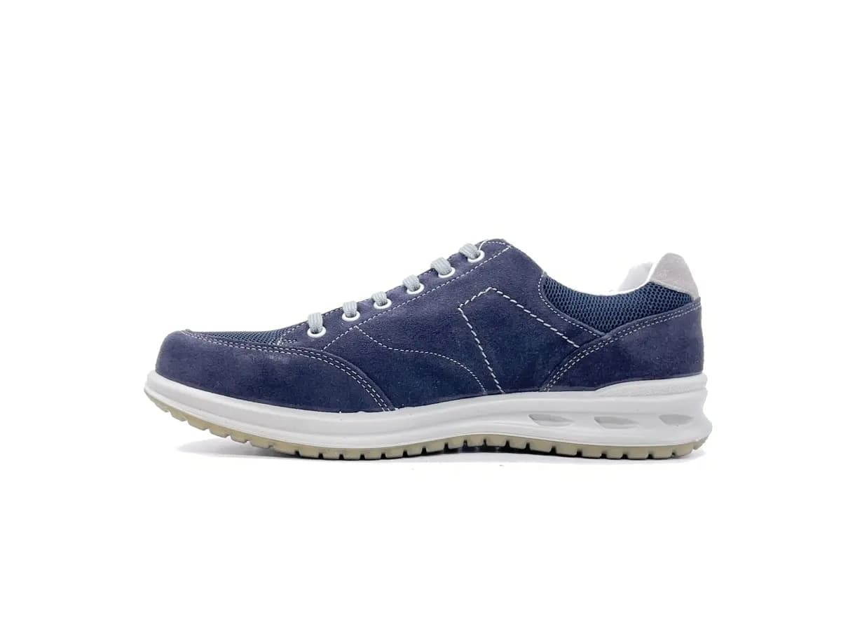 GRISPORT ACTIVE Sneakers uomo con laccio e zip nabuk blu 43069V18 in Loafer e mocassini Calzature Durello - Agna, commercioVirtuoso.it