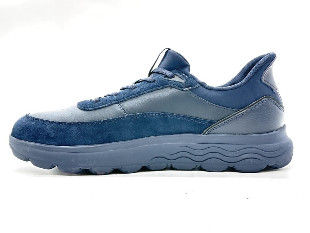 GEOX Sneakers uomo U SPHERICA PLUS A in pelle e suede blu navy in Sneaker casual Calzature Durello - Agna, commercioVirtuoso.it