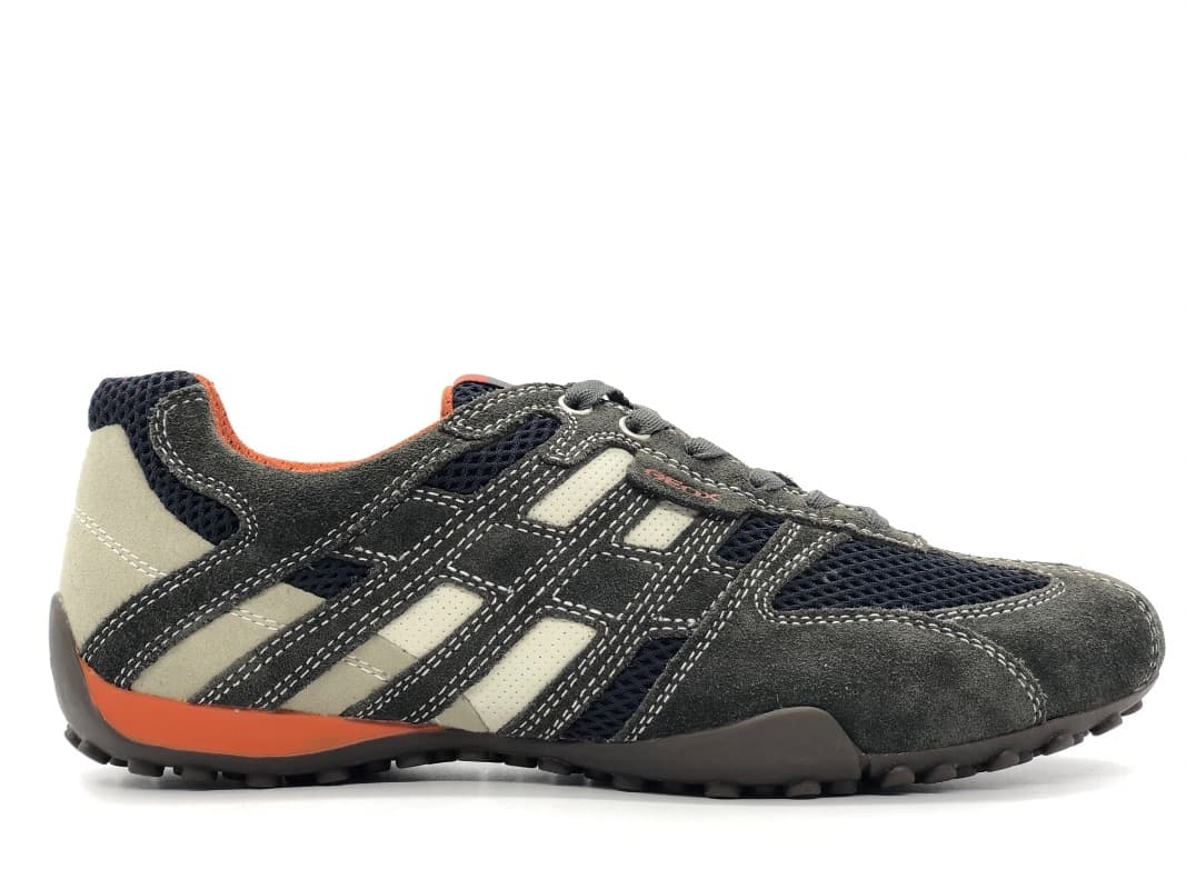 GEOX Sneakers uomo U Snake K grigio scuro - 6