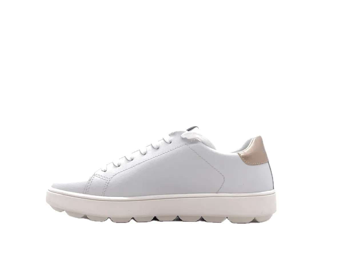 GEOX Sneakers Donna Spherica White Gold in Sneaker casual Calzature Durello - Agna, commercioVirtuoso.it