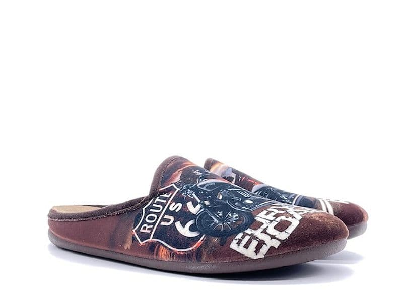 GIO DREAMS Ciabatta Chiusa Uomo Moto Marrone - 6