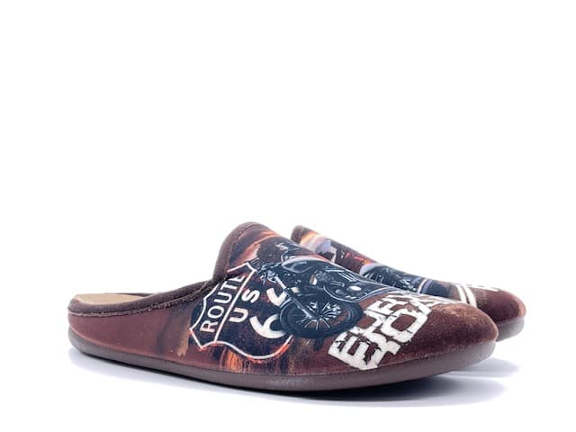 GIO DREAMS Ciabatta Chiusa Uomo Moto Marrone - 6