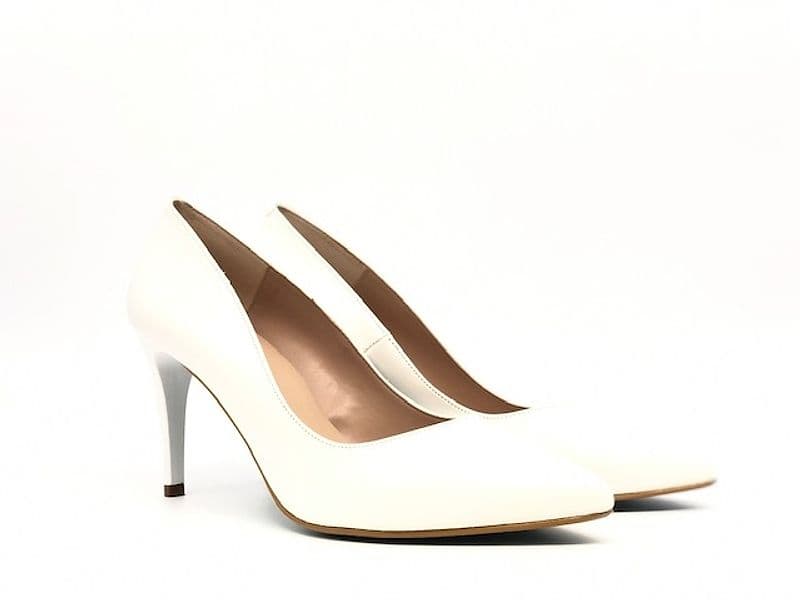 GIULIA Décolleté in vernice bianco tacco 8 - 6