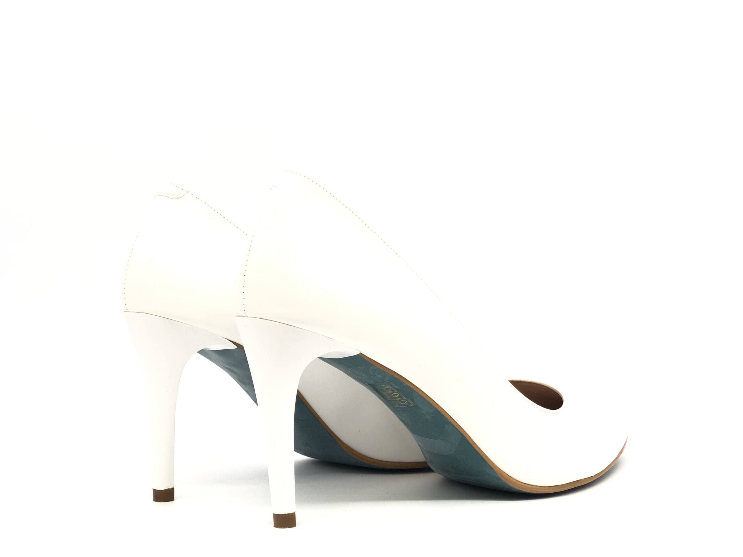 GIULIA Décolleté in vernice bianco tacco 8 in Scarpe col tacco Calzature Durello - Agna, commercioVirtuoso.it