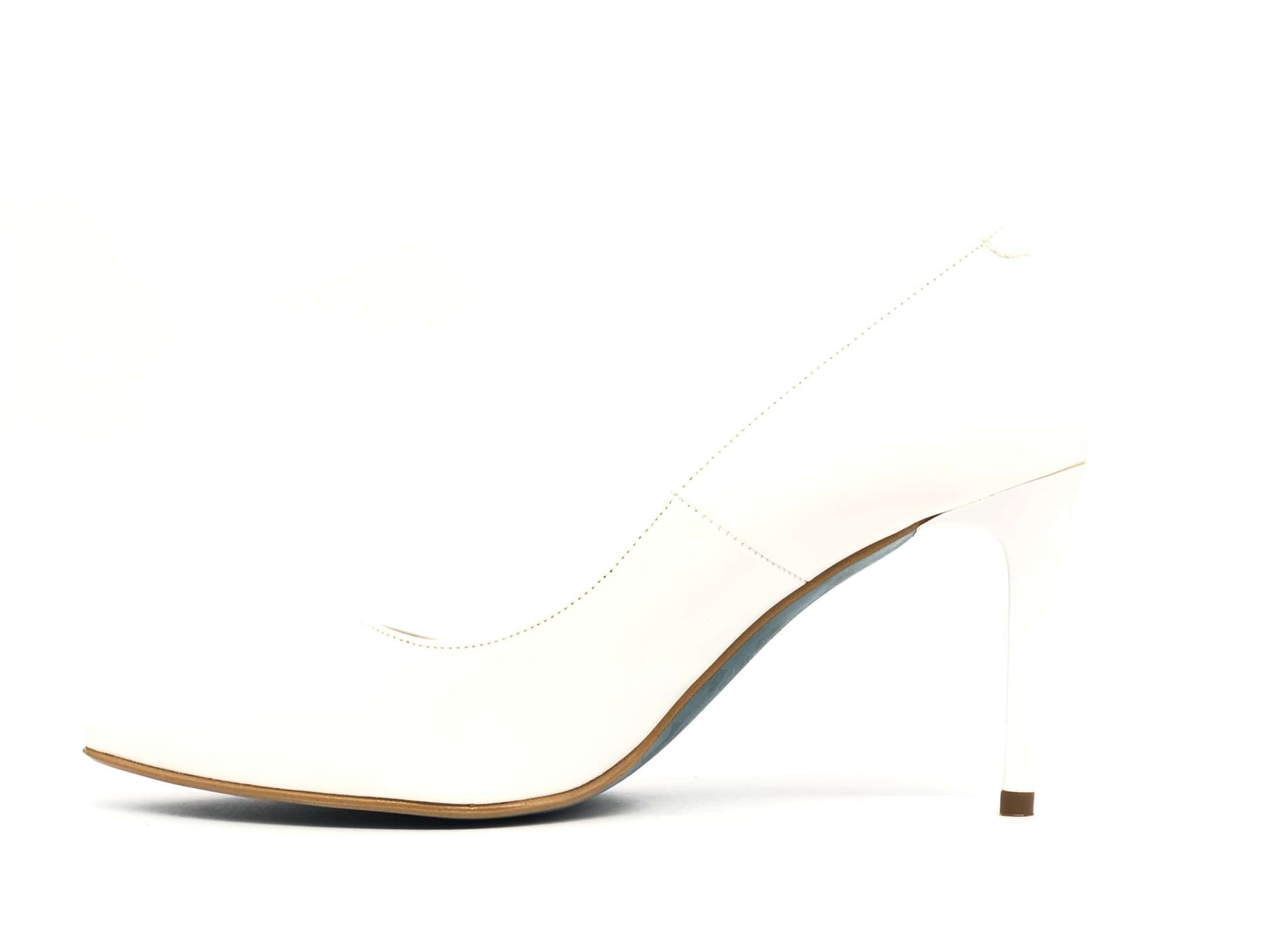 GIULIA Décolleté in vernice bianco tacco 8 in Scarpe col tacco Calzature Durello - Agna, commercioVirtuoso.it