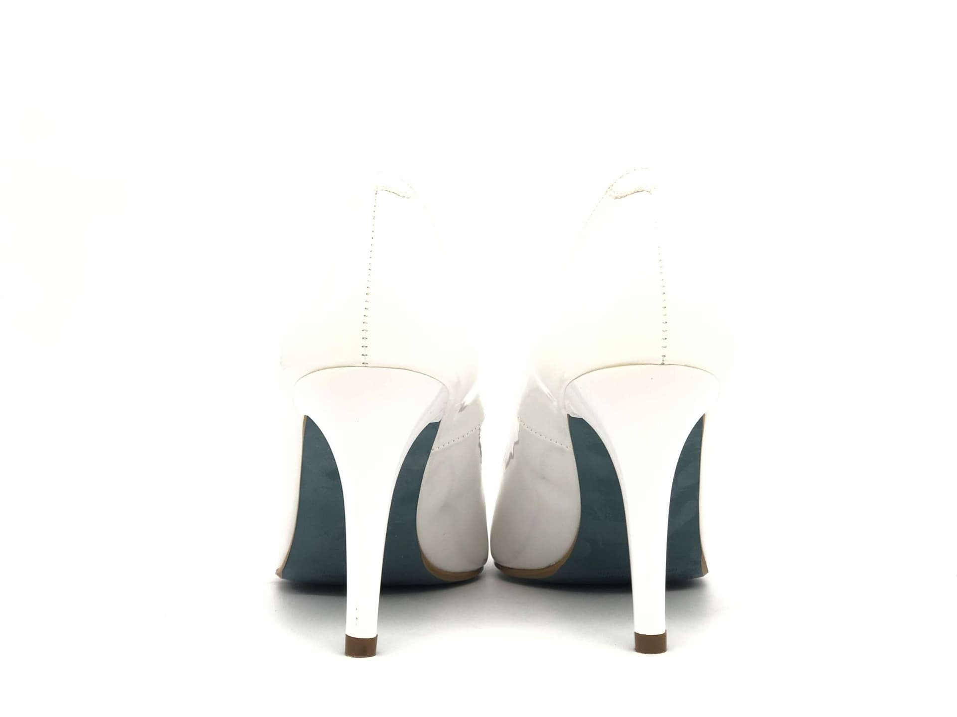 GIULIA Décolleté in vernice bianco tacco 8 in Scarpe col tacco Calzature Durello - Agna, commercioVirtuoso.it