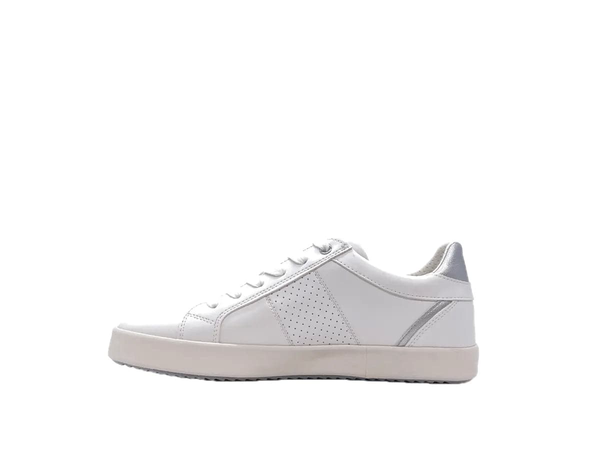 GEOX Sneakers Donna Blomie White Silver in Sneaker casual Calzature Durello - Agna, commercioVirtuoso.it