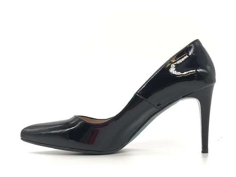 GIULIA Décolleté Vernice nero tacco 8 in Scarpe col tacco Calzature Durello - Agna, commercioVirtuoso.it