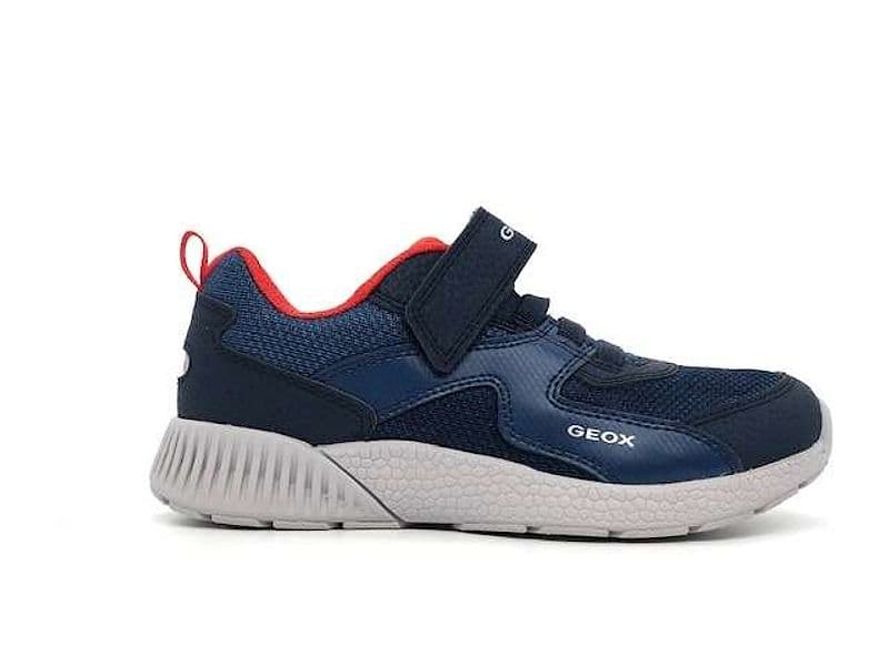 GEOX Sneakers bambino J SVETH B. A navy red in Sneaker casual Calzature Durello - Agna, commercioVirtuoso.it