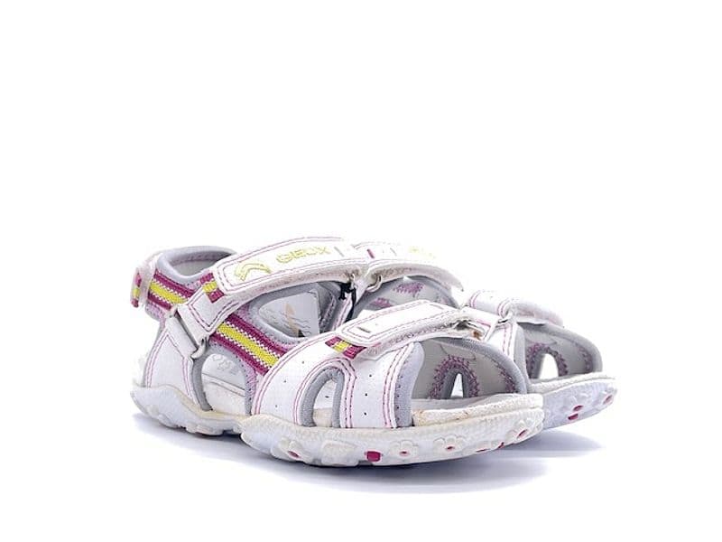 GEOX Sandalo Bambina Roxanne White Lt Grey