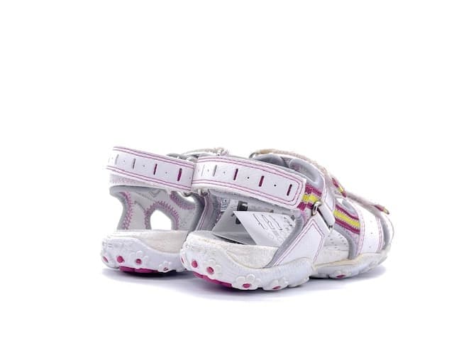 GEOX Sandalo Bambina Roxanne White Lt Grey in Sandali Calzature Durello - Agna, commercioVirtuoso.it
