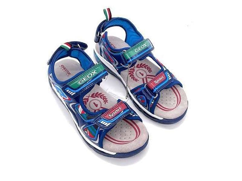 GEOX Sandali bambino J. S. ANDROID B. A Navy multicolore in Sandali Calzature Durello - Agna, commercioVirtuoso.it
