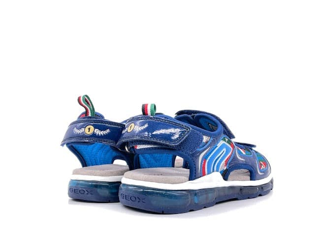 GEOX Sandali bambino J. S. ANDROID B. A Navy multicolore in Sandali Calzature Durello - Agna, commercioVirtuoso.it