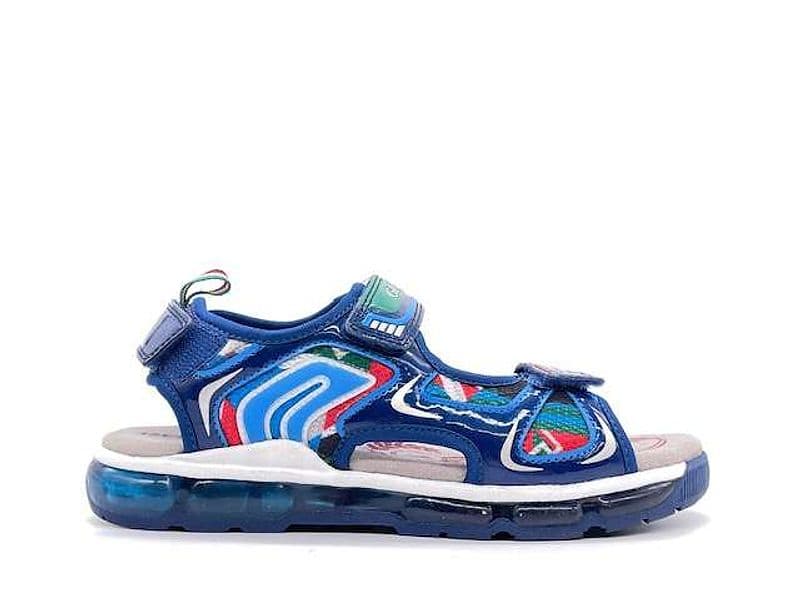 GEOX Sandali bambino J. S. ANDROID B. A Navy multicolore in Sandali Calzature Durello - Agna, commercioVirtuoso.it