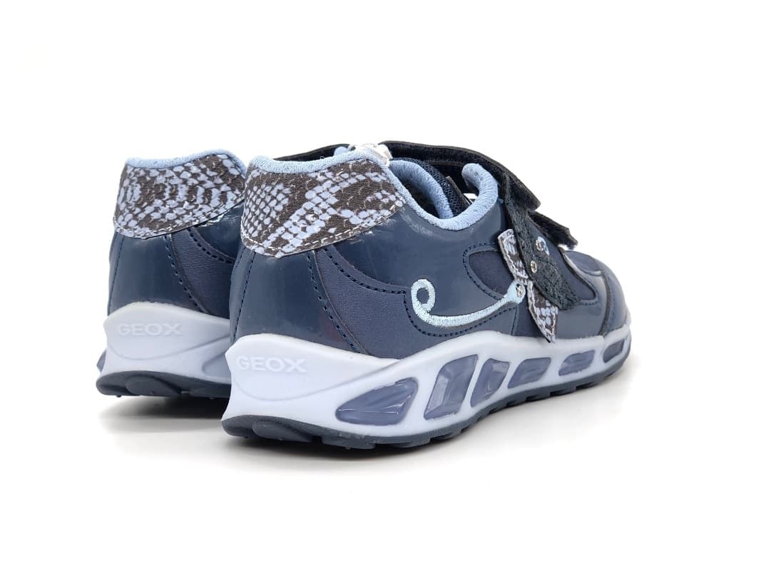GEOX Sneakers bambina J Shuttle G azzurra blu con farfalla e luci in Sneaker casual Calzature Durello - Agna, commercioVirtuoso.it