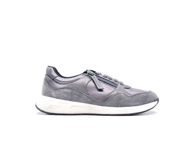 GEOX Sneakers Donna Bulmy Metal Dk Stone in Sneaker casual Calzature Durello - Agna, commercioVirtuoso.it