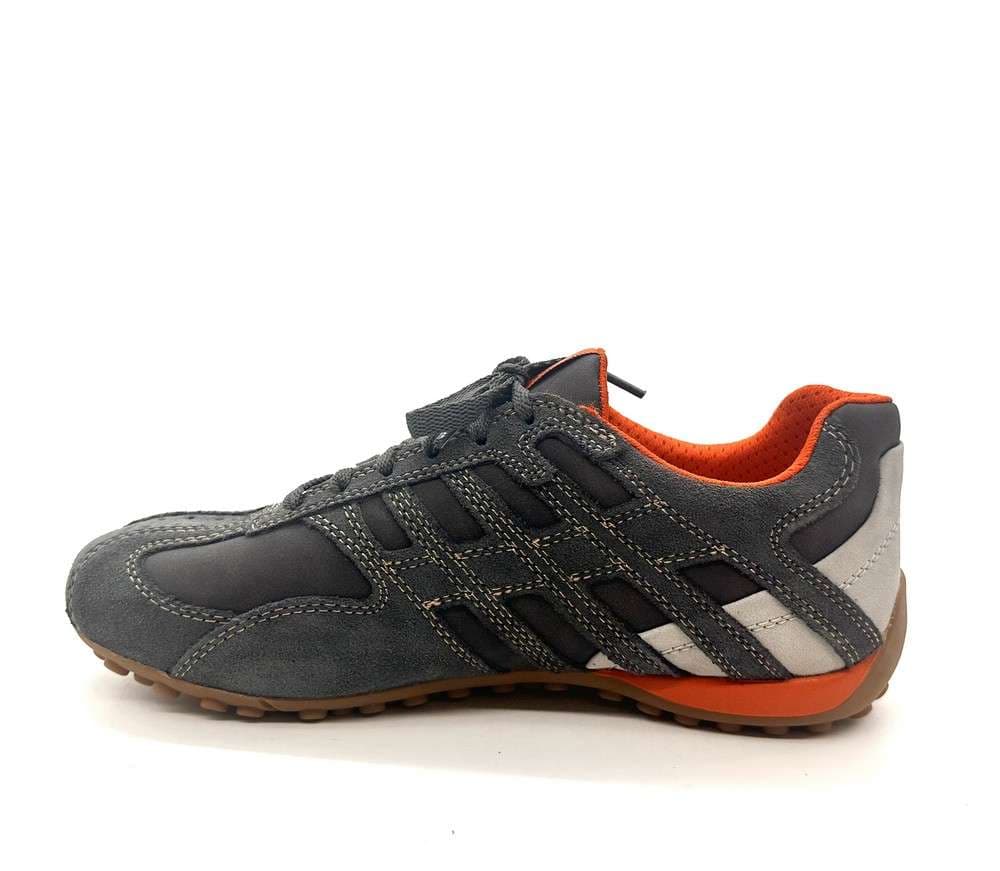 GEOX Sneakers uomo SNAKE Camoscio e Nabuk Grey in Sneaker casual Calzature Durello - Agna, commercioVirtuoso.it