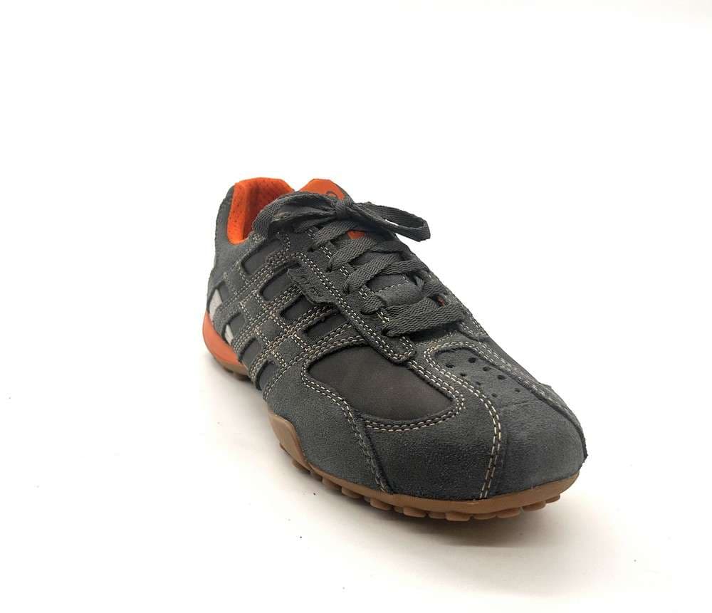 GEOX Sneakers uomo SNAKE Camoscio e Nabuk Grey in Sneaker casual Calzature Durello - Agna, commercioVirtuoso.it