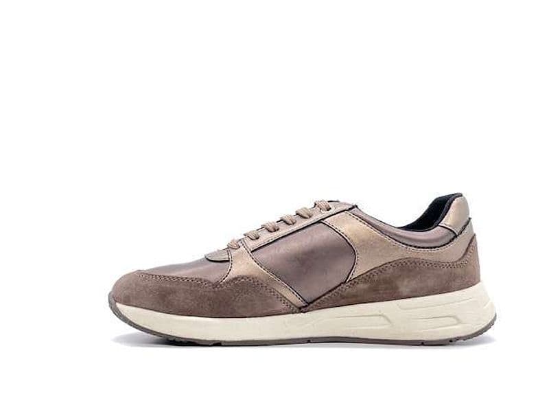GEOX Sneakers Donna Bulmy Metal Dk tortora in Sneaker casual Calzature Durello - Agna, commercioVirtuoso.it