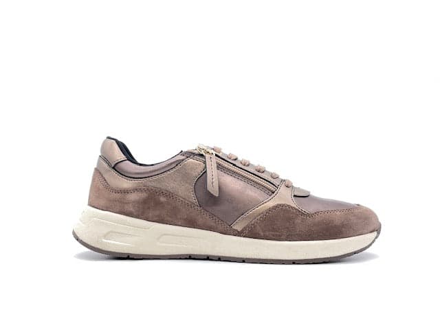 GEOX Sneakers Donna Bulmy Metal Dk tortora in Sneaker casual Calzature Durello - Agna, commercioVirtuoso.it