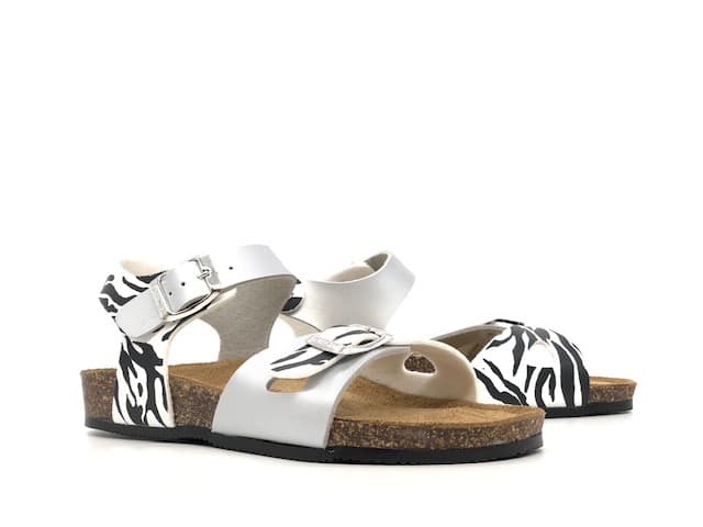 GOLDSTAR Sandalo Bambina Argento Zebra - 5
