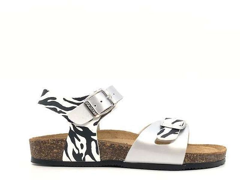 GOLDSTAR Sandalo Bambina Argento Zebra in Sandali Calzature Durello - Agna, commercioVirtuoso.it