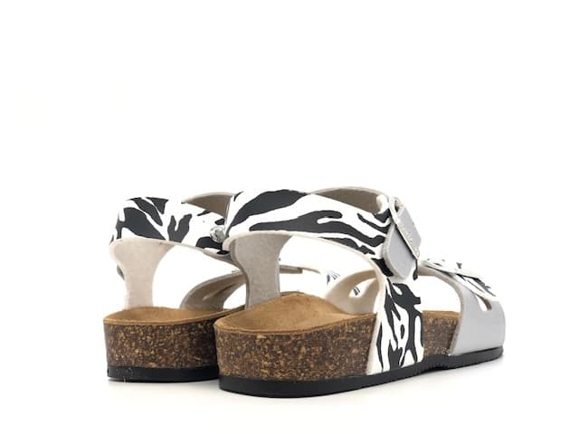 GOLDSTAR Sandalo Bambina Argento Zebra in Sandali Calzature Durello - Agna, commercioVirtuoso.it
