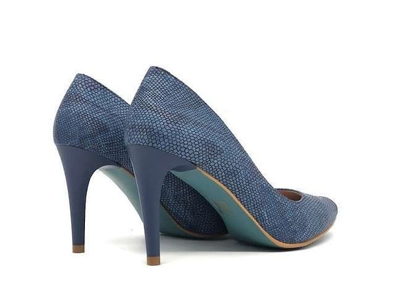GIULIA Décolleté stampato Marino pitone tacco 8 in Scarpe col tacco Calzature Durello - Agna, commercioVirtuoso.it