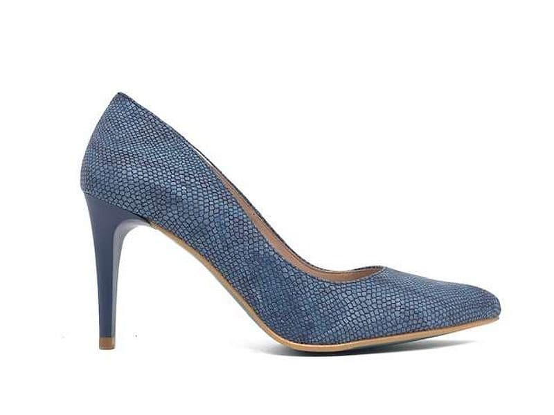 GIULIA Décolleté stampato Marino pitone tacco 8 in Scarpe col tacco Calzature Durello - Agna, commercioVirtuoso.it