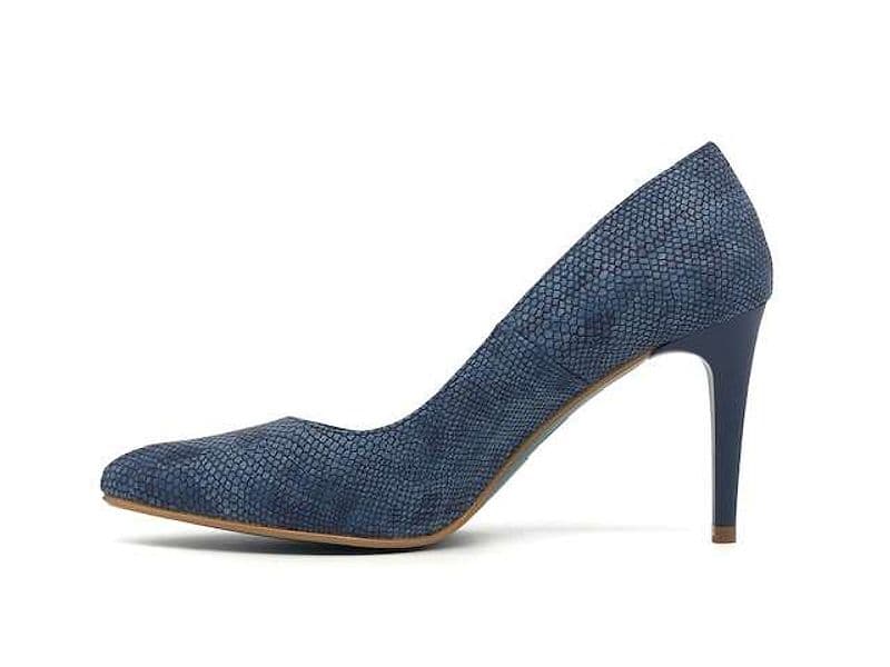 GIULIA Décolleté stampato Marino pitone tacco 8 in Scarpe col tacco Calzature Durello - Agna, commercioVirtuoso.it