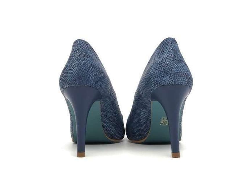 GIULIA Décolleté stampato Marino pitone tacco 8 in Scarpe col tacco Calzature Durello - Agna, commercioVirtuoso.it