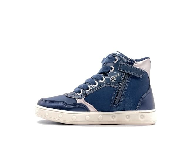 GEOX Sneakers Bambina J Skylin Navy Platinum in Sneaker casual Calzature Durello - Agna, commercioVirtuoso.it