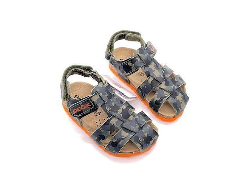 GEOX Sandali bambino CHALKI B military arancione in Sandali Calzature Durello - Agna, commercioVirtuoso.it