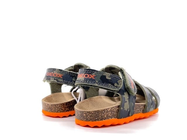 GEOX Sandali bambino CHALKI B military arancione in Sandali Calzature Durello - Agna, commercioVirtuoso.it