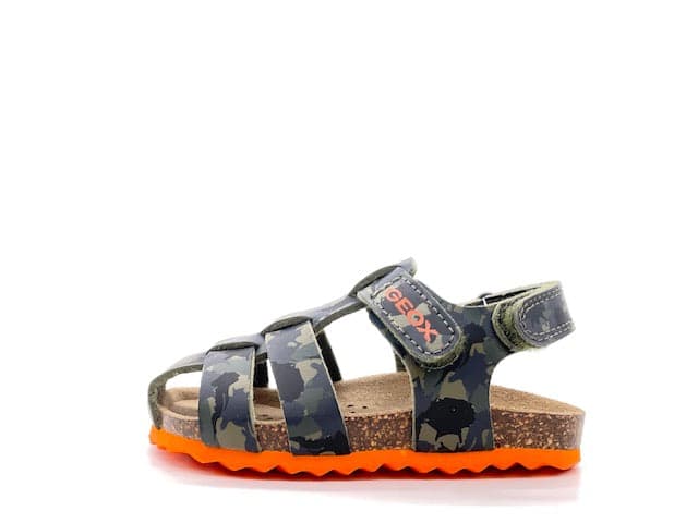 GEOX Sandali bambino CHALKI B military arancione in Sandali Calzature Durello - Agna, commercioVirtuoso.it