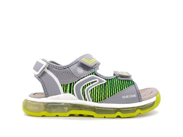 GEOX Sandali bambino J. S. ANDROID B. A grigio lime in Sandali Calzature Durello - Agna, commercioVirtuoso.it