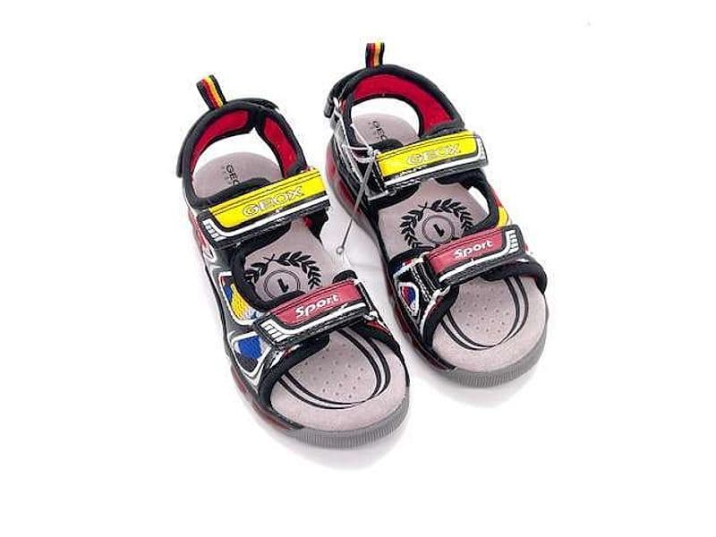 GEOX Sandali bambino J S. ANDROID B. A black multicolore in Sandali Calzature Durello - Agna, commercioVirtuoso.it