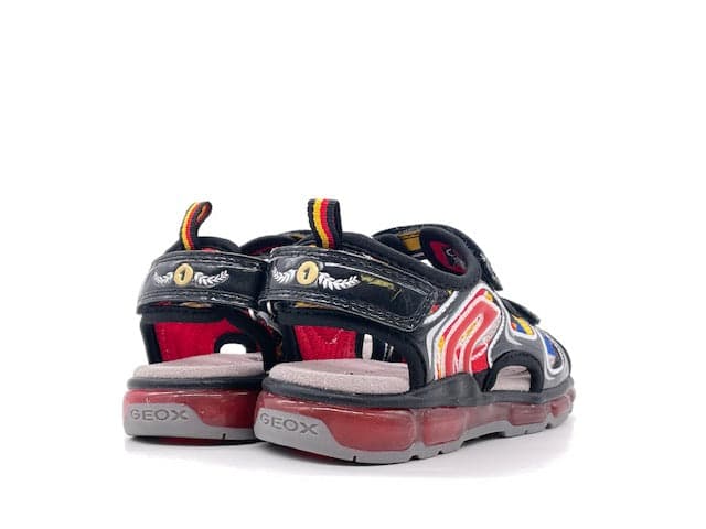 GEOX Sandali bambino J S. ANDROID B. A black multicolore in Sandali Calzature Durello - Agna, commercioVirtuoso.it