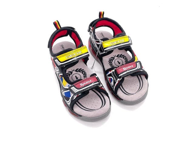 GEOX Sandali bambino J S. ANDROID B. A black multicolore in Sandali Calzature Durello - Agna, commercioVirtuoso.it