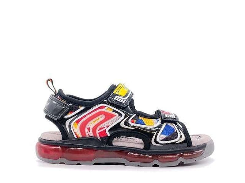 GEOX Sandali bambino J S. ANDROID B. A black multicolore in Sandali Calzature Durello - Agna, commercioVirtuoso.it