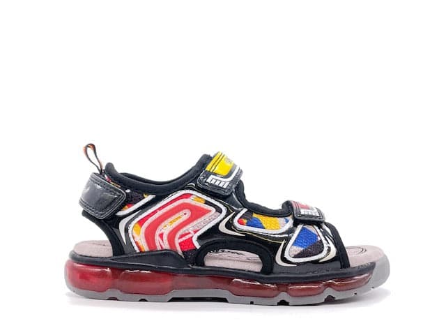 GEOX Sandali bambino J S. ANDROID B. A black multicolore in Sandali Calzature Durello - Agna, commercioVirtuoso.it