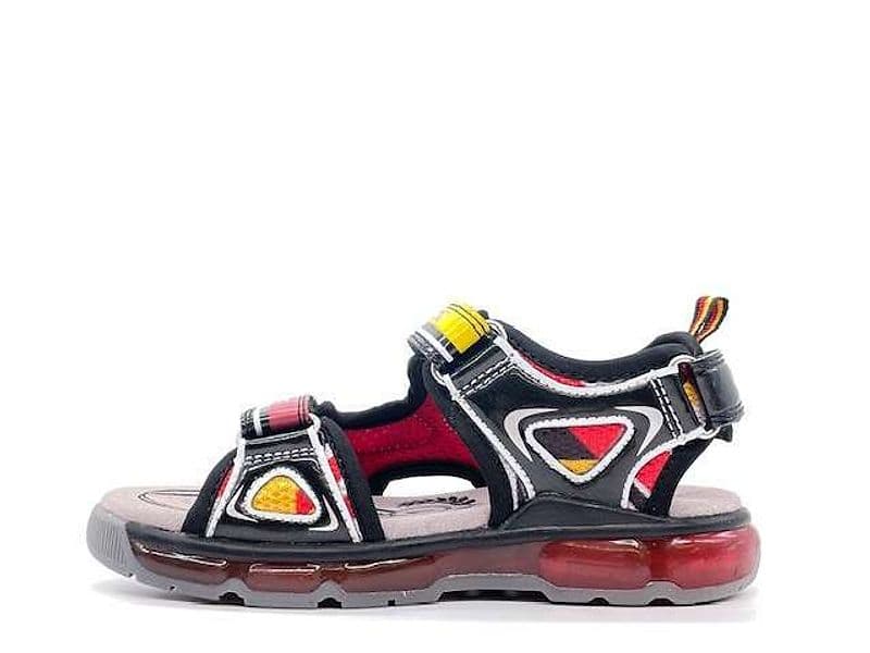 GEOX Sandali bambino J S. ANDROID B. A black multicolore in Sandali Calzature Durello - Agna, commercioVirtuoso.it