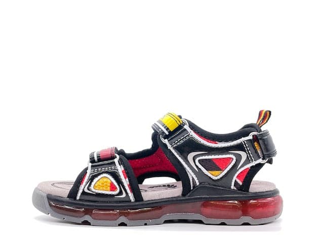 GEOX Sandali bambino J S. ANDROID B. A black multicolore in Sandali Calzature Durello - Agna, commercioVirtuoso.it
